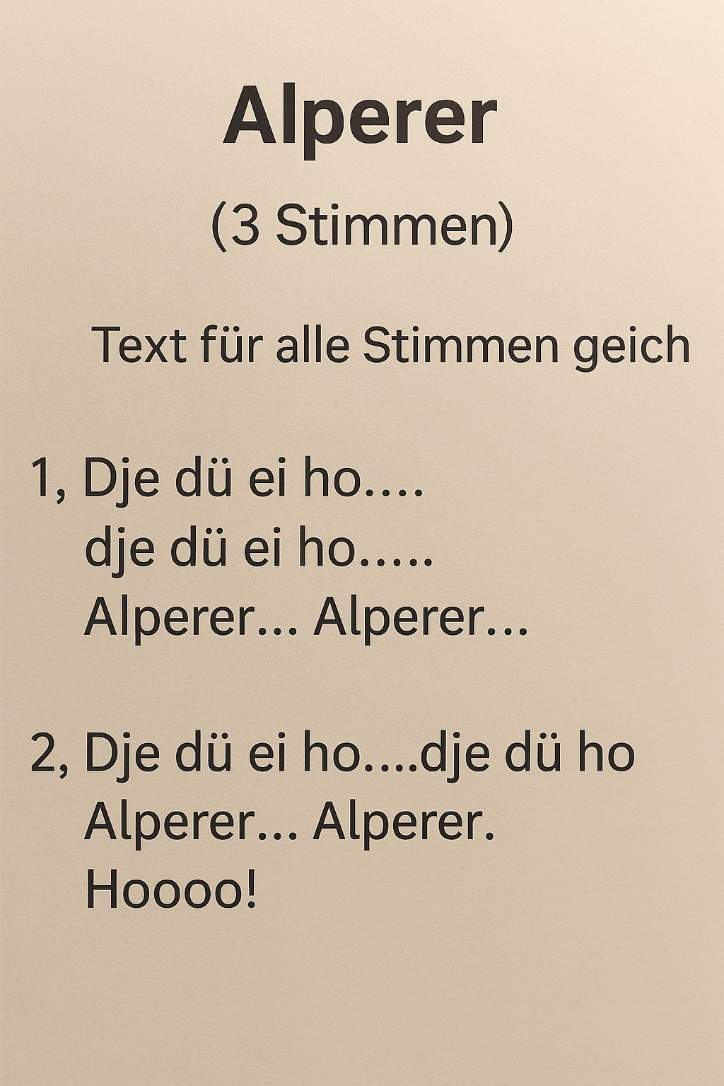 Alperer Jodler